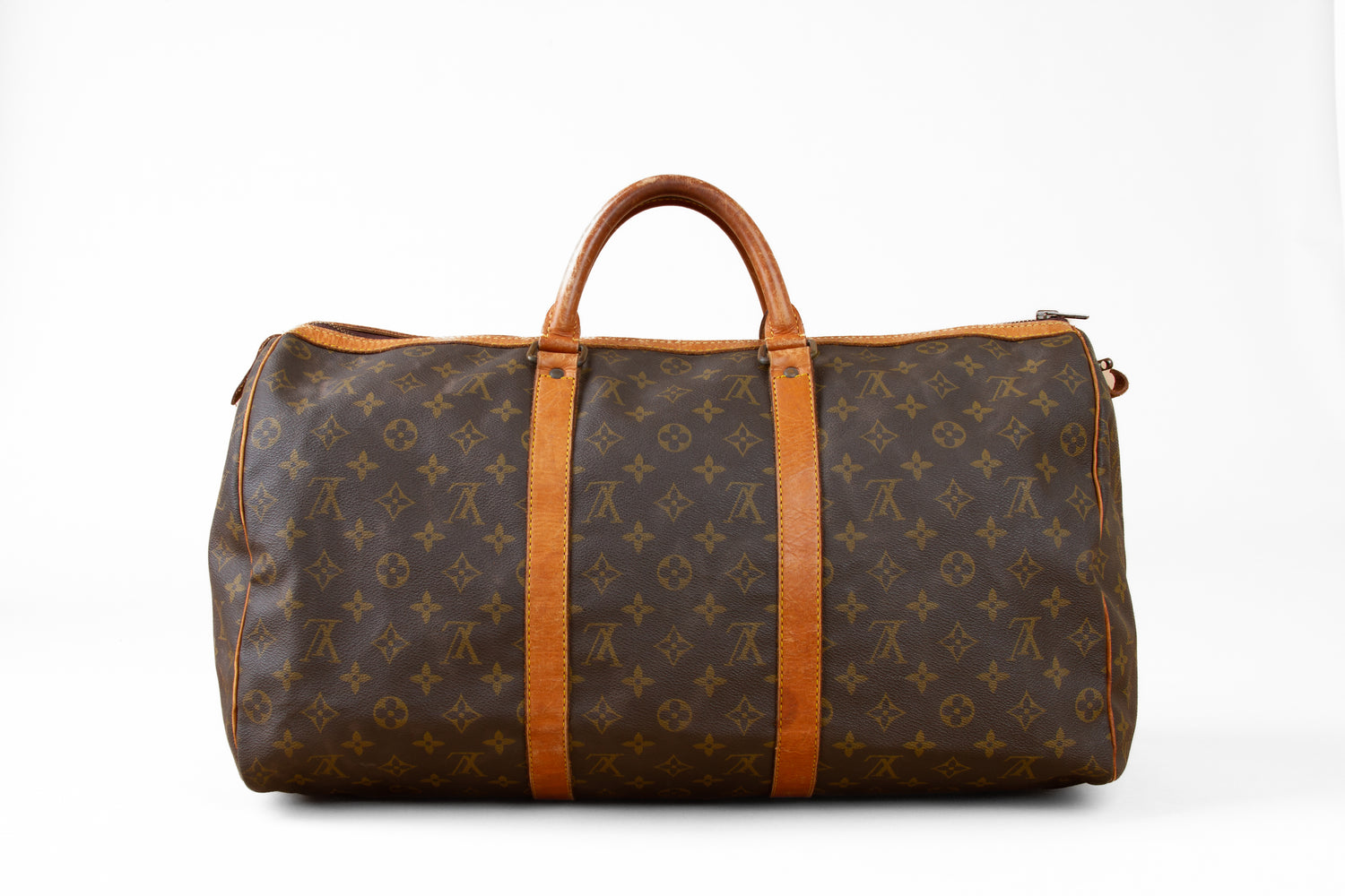 Vintage Monogram Louis Vuitton Keepall Duffle 50 Leather Bag | Designer Bag