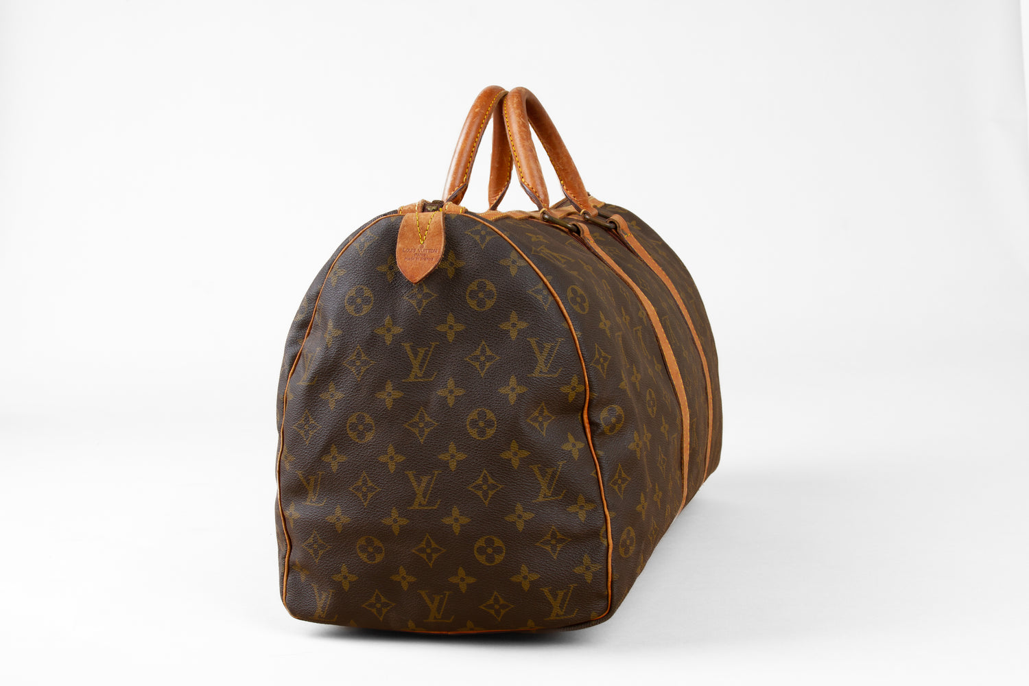 Vintage Monogram Louis Vuitton Keepall Duffle 50 Leather Bag | Designer Bag